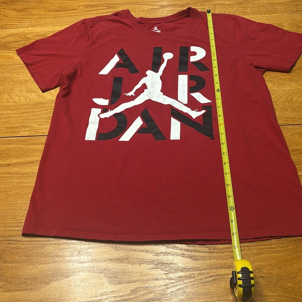 3 piece Jordan outfit Jordan Red Graphic Crewneck Trio with Black Red Logo Pants - Picture 6 of 9